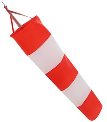 VINTORKY Wasserdichter Outdoor Windsack Aus Reflektierendem Oxford- Windrichtungsanzeigende Windmessung Leicht Wetterfest Mit Rotem Und Weißem Farbdesign Für Garten Und Deko