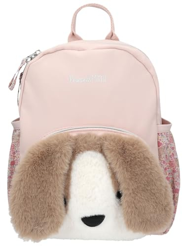 Depesche 13128 Princess Mimi Milo - Rucksack in Rosa, mit Hunde Motiv, Schlappohren und Plüsch, Tasche mit verstellbaren Trägern