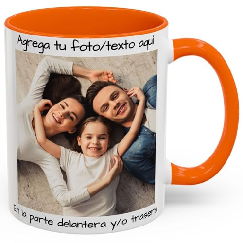 Tazza personalizzata con immagine o Scritta dei tuoi caricamenti, tazza personalizzata, tazza in ceramica adatta al microonde e alla lavastoviglie, 325 ml