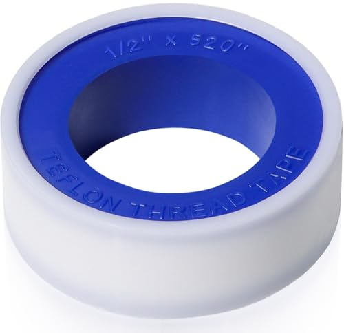 MEBMIK Teflonband, PTFE-Klempnerband, zum Abdichten, Sanitär, Dichtstoff, Gewindedichtung für Duschkopf, Wasserrohr, verhindert Auslaufen, (1 Rolle, 1,27 x 1320 cm).