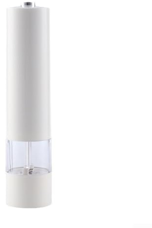 Macinasale e pepe elettrico regolabile, macinino a batteria per spezie personalizzabili (bianco)