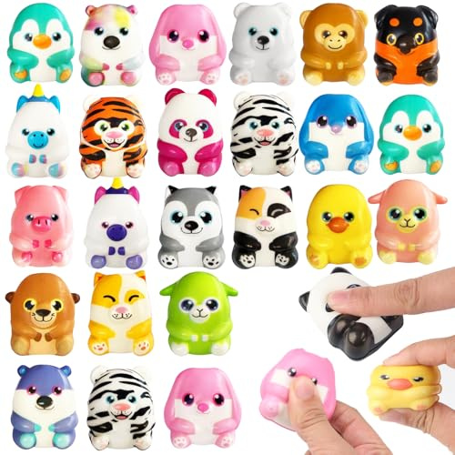ComPDCVD 24 Pcs Squishy Juguete Antiestres Animales Squishy Toys Squeeze
