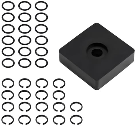 18 Sets 3/8 Impact Retaining Ring Clip Friction Rings with O-Ring, Come with Black Retainer Socket Ring Anvil Install Tool Fit for MIL Electric & Pneumatic Impact Wrench
