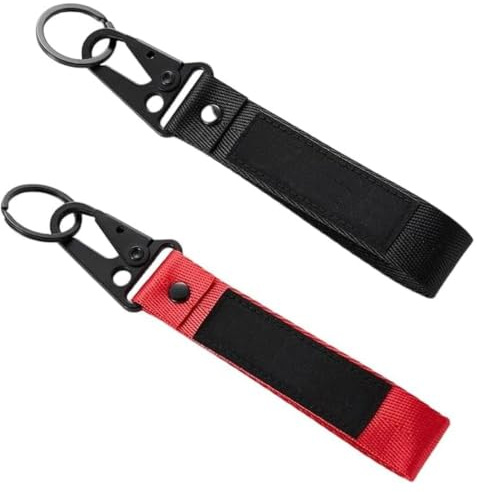 Couchette de tissu 2 PCS, porte-clés noir et rouge, chaîne de clés lourds pour vélo, voiture