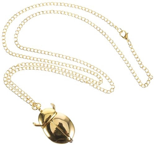 LRXIYODE Orologio da Tasca Donna Vintage Ciondolo Insetto in Lega Oro, Leggero e Facile da Indossare, per Feste e Festival