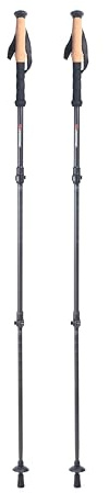Lifesystems Carbon Fibre Trekking Poles – 2 Pack of Ultralight, Fully Adjustable Walking Poles for Hiking, Backpacking, Mountaineering