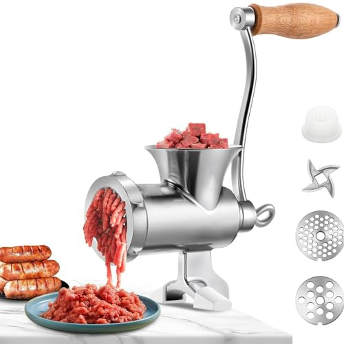 Tritacarne a mano, manovella manuale con cuscinetto antiscivolo, per macinare carne e salsicce