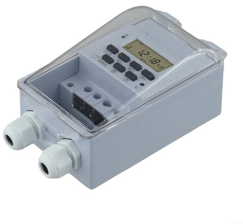 KG316T-F Minuteur intelligent 220 V programmable avec 16 groupes marche/arrêt, couvercle transparent étanche, montage mural, écran LCD, pour contrôleur