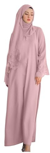 Generisch Gebetskleidung für Frauen Abaya Damen Muslimische Kleider Gebetskleid Ramadan Hijab Kleid Namaz Elbisesi Kadin Islamische Arabische Kleidung Kaftan Elegant Ramadan Lang