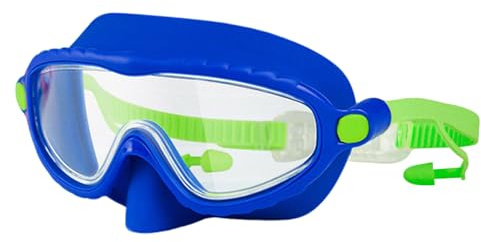 Gafas de natación para niños - Gafas de buceo con protección nasal de 6,3 pulgadas | De silicona - Pantalla de privacidad de ABS antivaho con peso de 100 g para buceo