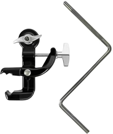 Yunhgft Clip para Caja de Batería, Abrazadera para Instrumento de Percusión, Soporte de Metal para Cencerro Y Platillos, Soporte para Caja de Batería, Varilla de Platillo con Clip