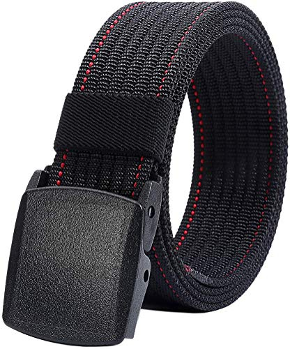 LionVII Herren Nylon Gürtel Tactical Military mit Kunststoffschnalle 130cm, Für Taillenumfang 75-125cm(28-49)