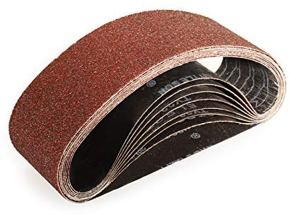 Sruhrak Nastri Abrasivi 75 x 533 mm - Grane 40 Carta Abrasiva per Levigatrice a Nastro, per Levigare,Limare,Affilare e Rimuovere Metallo/Legno (8 Pezzi)