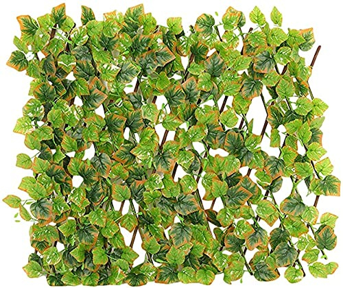 LSDRALOBBEB Artificial Faux Ivy Hedge Expanding Artificial Fence Wooden Retractable Trellis Fence Screening Roll Potato Leaf Begonia Leaves Hedg Panels 830(Size:Potato Leaf)