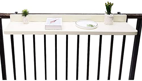 JMCAJIE Balkonhängetisch Klappbar, Balkontisch Geländer Verstellbar Metall Klapptisch Wandklapptisch,Balkonmöbel Kleiner, Outdoor-Tisch Hängetisch Für Kaffeetisch Terrasse Camping Gartentisch