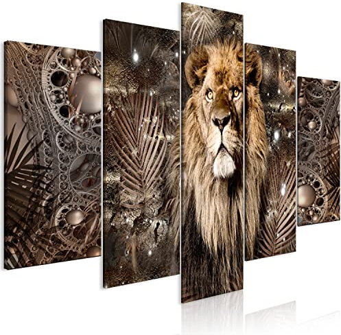 B&D XXL - Akustikbild 225x112 cm Bilder miit Akustikschaumstoff Hochleistungsschallabsorber Schallschutz Leinwandbild XXL 5 tlg Wandbild j-C-10002-b-a