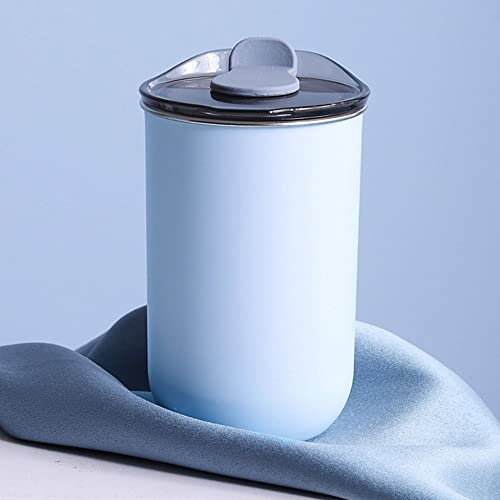 300 ml isolierter Edelstahl mit Deckel, tragbarer Bierbecher, Kaffeebecher, Wasserflasche, Thermobecher(Blue)