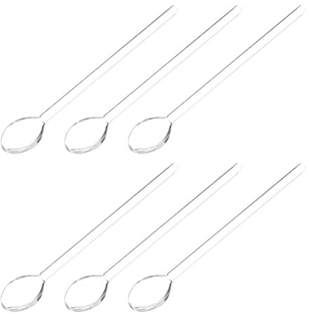 TOYANDONA Ice Cream Spoons 4 PCS Glass Stirring Spoons Crystal Clear Petite Teaspoons 5.58 inch Coffee or Tea Glass Stirrers for Tea, Tea Spoon for Loose Tea, Yogurt Spoon Borosilicate Spoon