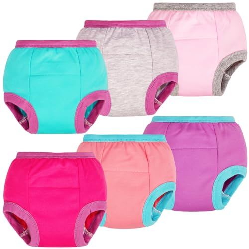 BIG ELEPHANT Baby boy's and Girl's Potty Training Pants, 100% Cotton Soft and Absorbent, 12-24 Months