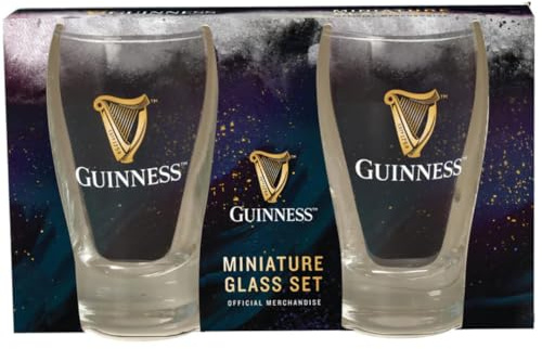 Guinness Set di 2 bicchieri in miniatura motivo arpa