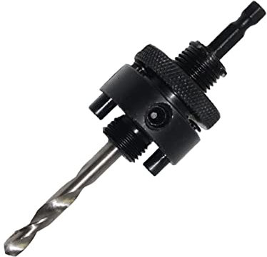MONOJLY 1/4 Hex Shank Arbor for Hole Saw with 1/4 HSS Pilot Drill Fit Hole 32-210mm