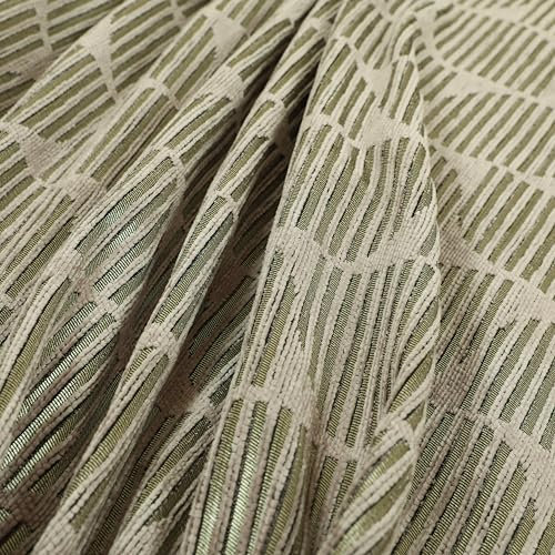 Redbrick Mill Fabrics Flammhemmender, univariater Chenille-Möbelstoff mit geometrischem Gobelinmuster, meterweise in Blattsilber (pro Meter)