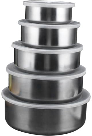 PRETYZOOM 1set Contenitore Ermetico Inossidabile Con Coperchio Per Conservazione Alimentare Per Frigorifero e Congelatore Facile Da Trasportare e Riutilizzabile