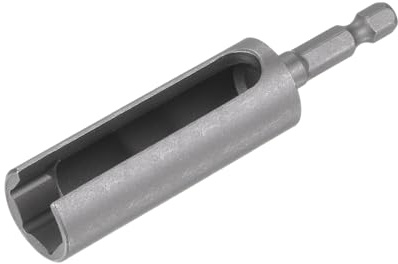 sourcing map 100 mm lang, 14 mm Sechskant-Stecknuss, Schlitz-Verlängerung, Schraubendreher-Bit-Adapter, 6,35 mm Sechskantschaft, Cr-V