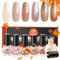MODELONES Nagellack 6 PCS, Nagellack Schnelltrocknend Herbst Braun Nude Schokoliert Glitzer, Nagellack Ungiftig Auf Wasserbasis, Langanhaltender Nagellack für DIY Salon Herbst Cadeau pour Les Femmes