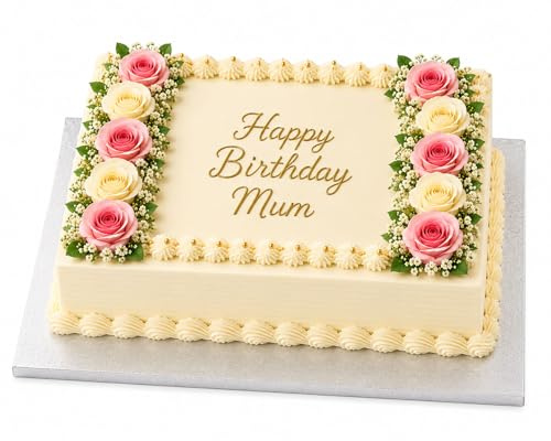 LARRYROO Oblong Cake Drum, 13mm Thick Silver Rectangle Board For Cake, Tray Bakes & Cupcake Displays in Range of Sizes (20 x 16)