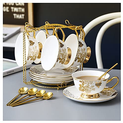 Tazas De Café Juego De Taza Y Platillo De Café De Lujo Ligero 6 Exquisito Té De La Tarde Inglés Creativo Taza De Café Y Platillo Taza De Café Casera Simple Taza