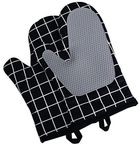 TOPBATHY Silicone Honeycomb Palm Oven Mitts Heat Resistant Kitchen Gloves Safe for Microwave Use for Baking Cooking and Camping
