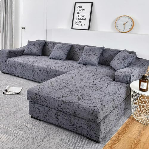 qxdzzj Sofabezug, elastischer Couchbezug, Bezug für Sesselgarnituren. Sie müssen 2 Sofabezüge bestellen, wenn Ihr Sofa EIN Ecksofa in L-Form ist.