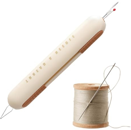 Enhebrador de agujas y descosedor - Herramienta de costura para quitar hilos 2 en 1 | Accesorios de costura para el hogar con doble extremo, agarre cómodo, ideal para personas mayores y entusiastas de