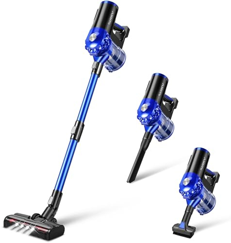 iwoly Cordless Vacuum Cleaner for Home, Brushless Stick Vacuum with 28KPa Powerful Suction, Rechargeable Battery, 3 Modes, Portable Handheld Vacuum for Hardwood Floor Pet Hair