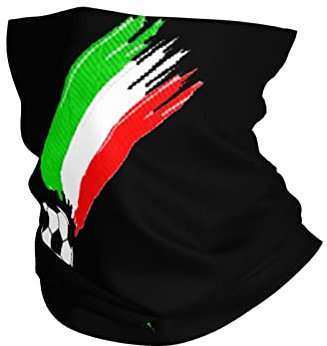 Halswärmer Italienische Flagge Und Fußball Nackenwärmer Winddichter Gesichtsschutz Bequem Headwrap, Für Yoga, Motorrad, Radfahr, 26x30cm