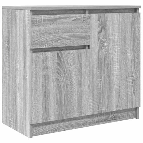 HETFTJN Sideboard Küche Schuhschrank Vitrinenschrank Barschrank - Sideboard mit Schublade Grau Sonoma 71x35x65 cm Holzwerkstoff für Wohnzimmer Küche Outdoor Esszimmer