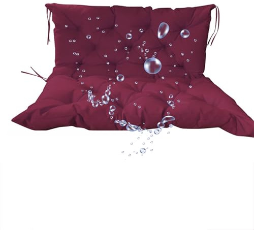 Outdoor Garden Cushion 100x100 cm Comfortable Bench & Seat Cushion Back Support for Garden Furniture Perfect for Hollywood Swing & Benches