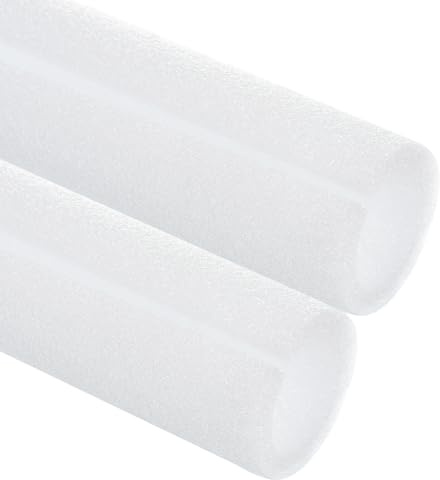 QUARKZMAN 2 Pcs Tube Isolation En Mousse 1.58 Pouce 3.3 Pieds Blanc