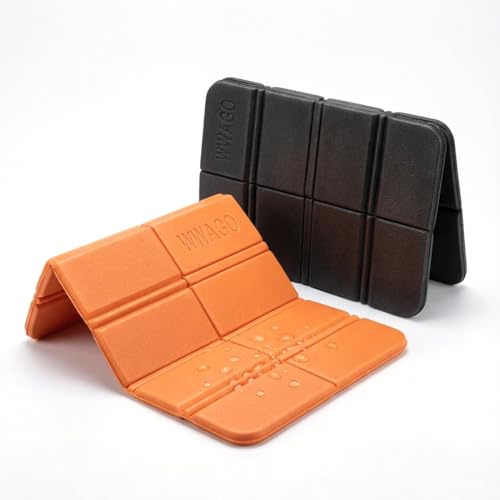AEKZOX Set da 2 Cuscini Pieghevoli per Esterni, Impermeabili e Termoisolanti, Leggeri e Compatti, Ideali per Escursioni, Campeggio, Stadio, Picnic e Giardino