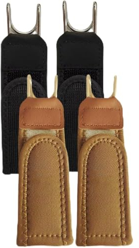 Takingup No Buckle Bälten för män, 4 st elastiska bälteslösa remmar för män metallkrok elastiskt bälte med krok för arbete, avslappnad, affärer passar 1,5 tums öglor