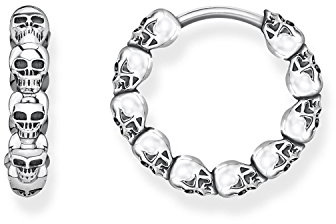 Thomas Sabo Women Hoop Earrings Skulls 925 Sterling Silver CR619-637-22