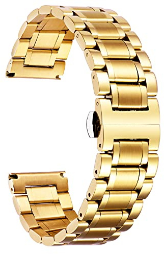 BINLUN Cinturino Orologio Acciaio Inossidabile 12mm-24mm Bracciale in Metallo per Smartwatch con Estremità Dritte o Curve per Uomo Donna 6 Colori