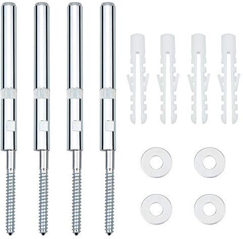 Dreamtop 4 Stück Verdeckte Schwebende Regalhalterung mit Schrauben Versteckte Regalhalterung und Stützen Schwerlast Unsichtbare Halterung für Brauch Wandregale schwebende Bretter (185 mm)