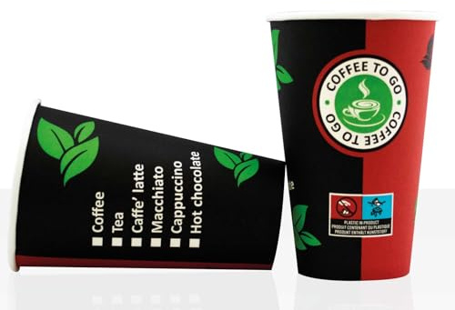Coffee to go Becher aus Hartpapier 0,4l, 100Stk, Pappbecher, Kaffeebecher to go