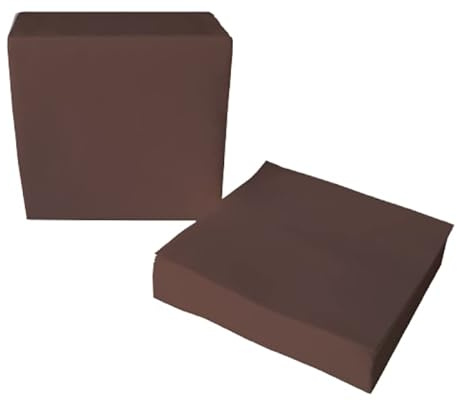DSTOCK60 – Paquet de 60 serviettes jetables non tissées Airlaid - Coloris chocolat 40 x 40 cm – dimensions pliéess 20 x 20 cm– serviettes de table aspect tissu