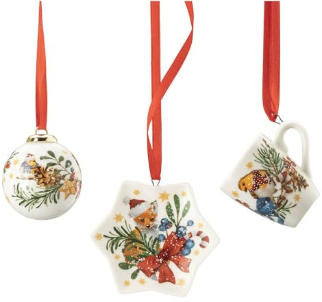 Hutschenreuther Sammelserie 2022 Leise rieselt der.. Mini-Set 3teiligBecher, 02485-727210-28673, Mehrfarbig