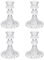 Candelabro de Cristal Cónico para Boda, Hogar y Decoración de Fiesta (4 Pack, Diamantes)