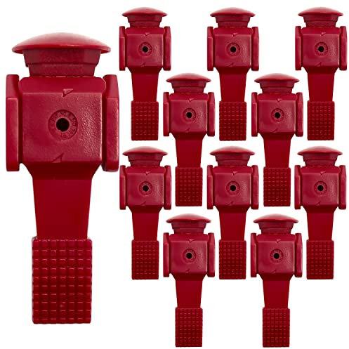 EYEPOWER 11 Outdoor Tischkicker Figuren 16mm Bordeaux Rot Tisch Fussball Kicker Figuren für Draußen Tisch Fussballspiel Zubehör Fußball Kickertisch Ersatzteile Tischfussball Figuren Kicker Tisch