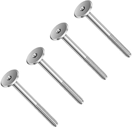 TERF® M8 X 80mm Joint Connector Bolts M8 (8mm) X 80mm Barrel Bolts Hex Allen Key Socket Flat Head Furniture Joint Connector Bolt - Pack of 4